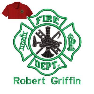 Robert Griffin Embroidery logo for Polo Shirt.