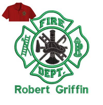 Robert Griffin Embroidery logo for Polo Shirt.