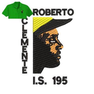 Roberto Clemente Embroidery logo for Polo Shirt.