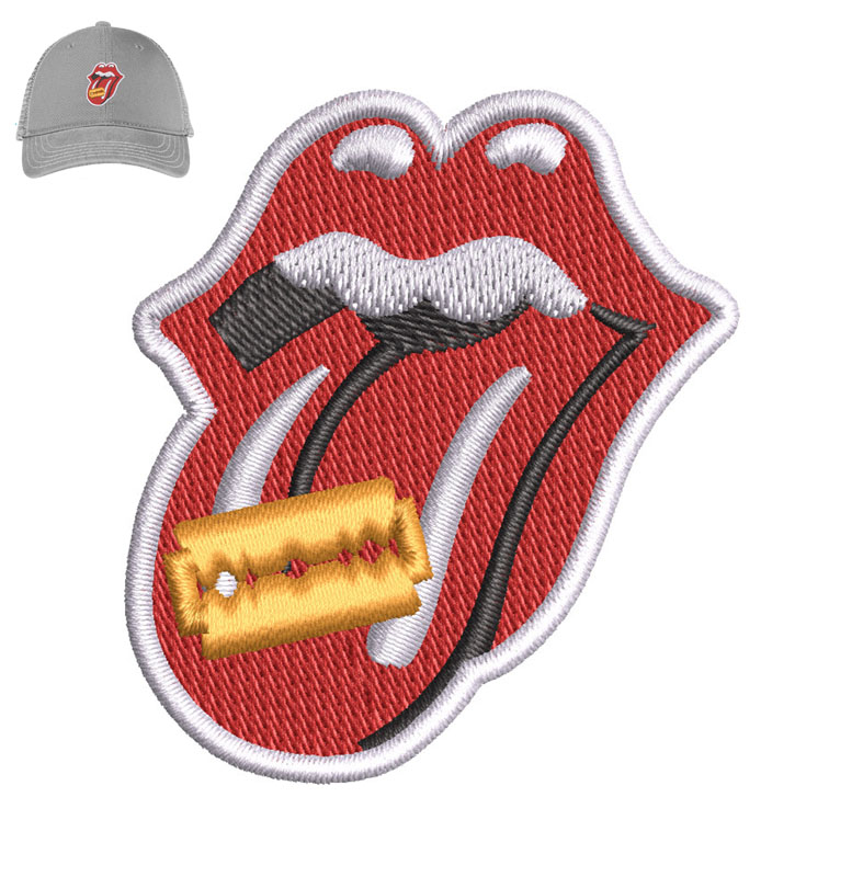 Rolling Stones Embroidery logo for Cap .