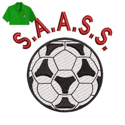 S.A.A.S.S. Ball Embroidery logo for Polo Shirt.