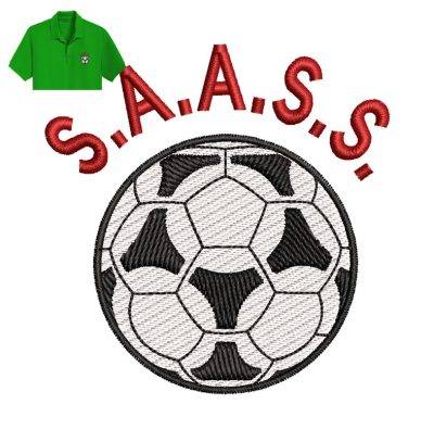 S.A.A.S.S. Ball Embroidery logo for Polo Shirt.