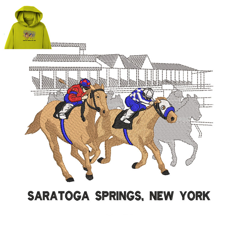 Saratoga Springs Embroidery logo for Hoodie.