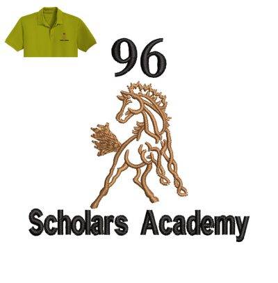 Scholars Academy Embroidery logo for Polo Shirt.