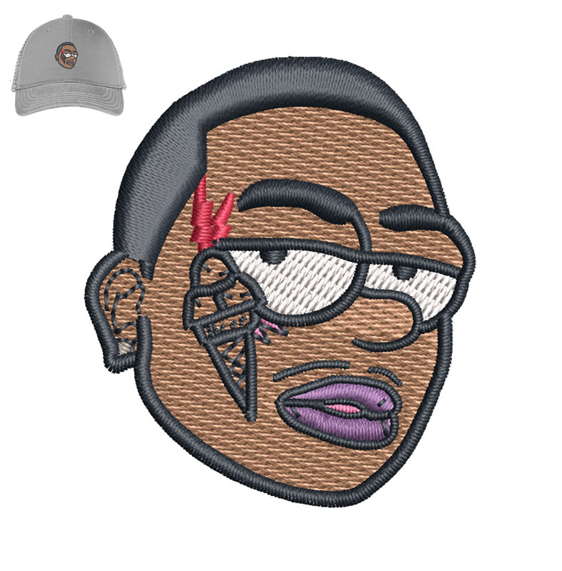 Transparent Bad Embroidery logo for Cap .
