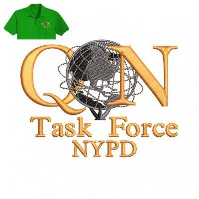 Task Force Nypd Embroidery logo for Polo Shirt.