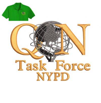 Task Force Nypd Embroidery logo for Polo Shirt.