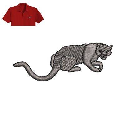jaguar Draw Embroidery logo for polo Shirt.
