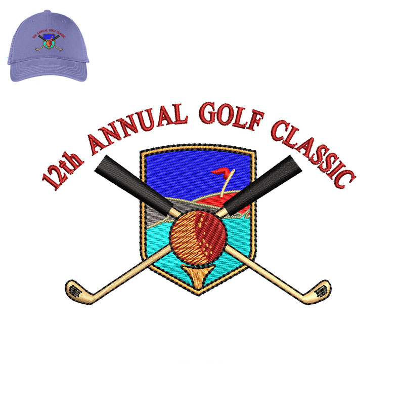 Annual Golf Classic Embroidery logo for Cap.