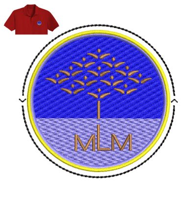 Best Mlm Embroidery logo for Polo Shirt.