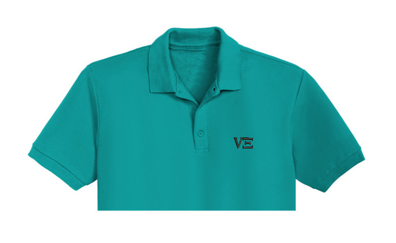 Best Ve Embroidery logo for Polo Shirt.