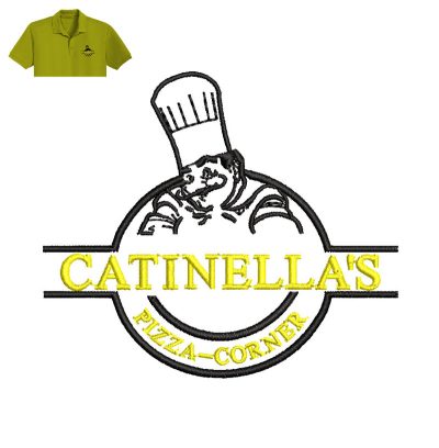 Catinella Pizza Corner Embroidery logo for Polo Shirt.