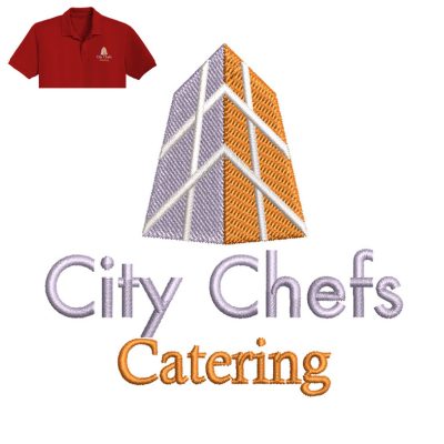 City Chefs Embroidery logo for Polo Shirt.