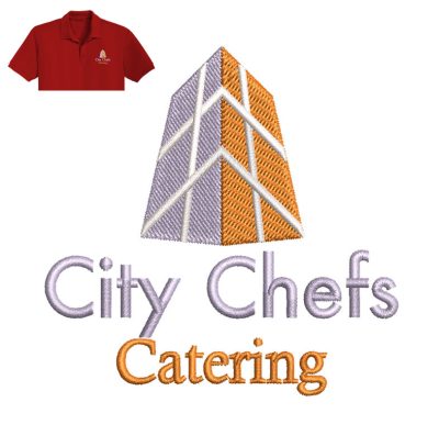 City Chefs Embroidery logo for Polo Shirt.