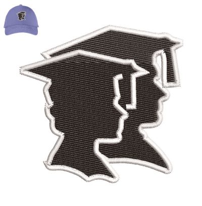College Illustrations Embroidery logo for Cap.