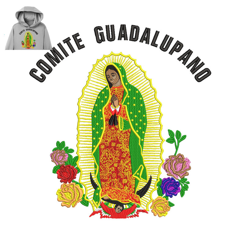 Comite Guadalupano Embroidery logo for Hoodie.