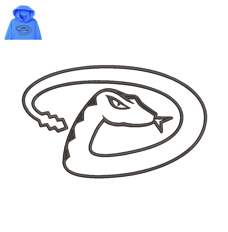 Diamondbacks Embroidery logo for Hoodie.