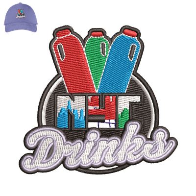 Drinks Embroidery logo for Cap.