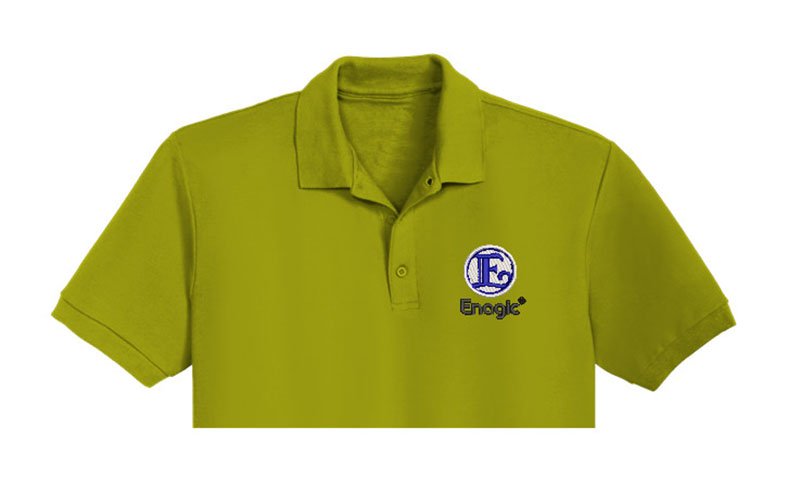 Enagic Embroidery logo for Polo Shirt.