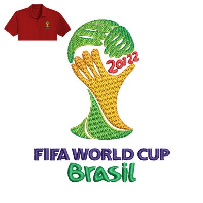 Fifa World Embroidery logo for Polo Shirt.