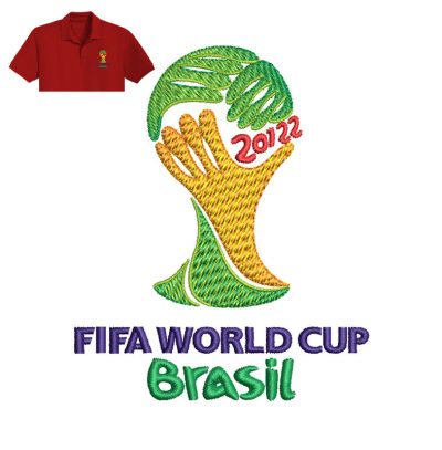 Fifa World Embroidery logo for Polo Shirt.