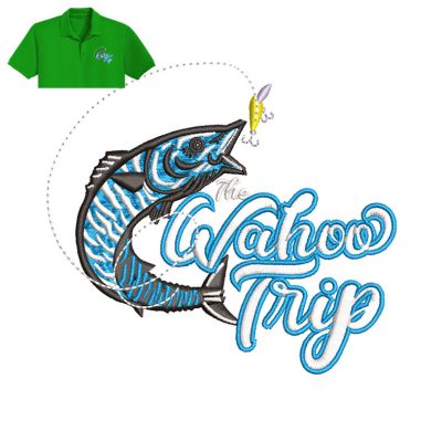 Glahoo Trip Embroidery logo for Polo Shirt.