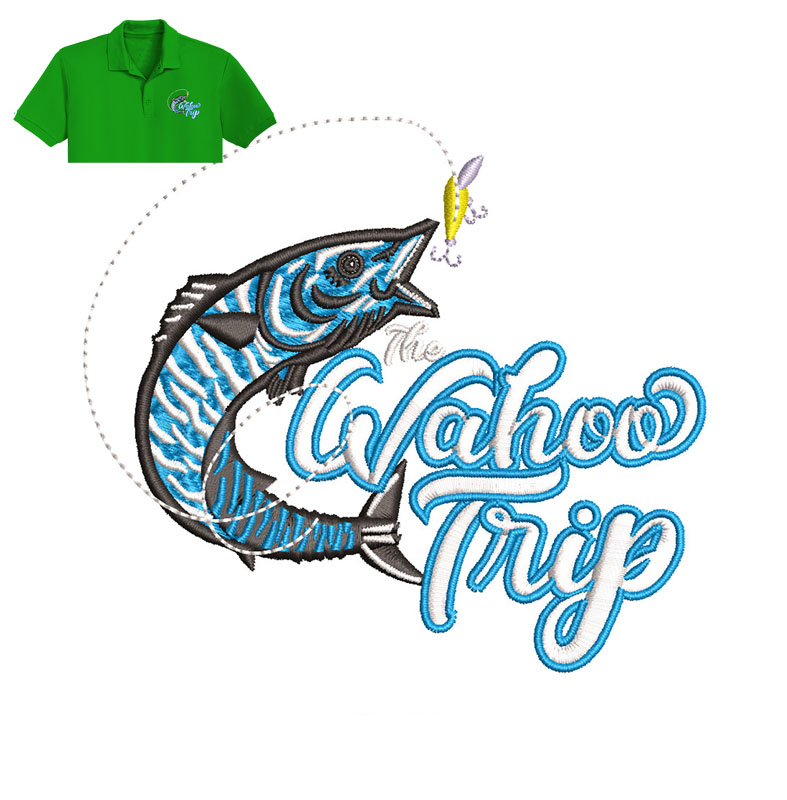 Glahoo Trip Embroidery logo for Polo Shirt.