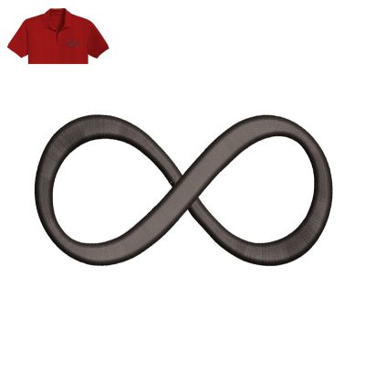 Infinity Symbol icon Embroidery logo for Polo Shirt.
