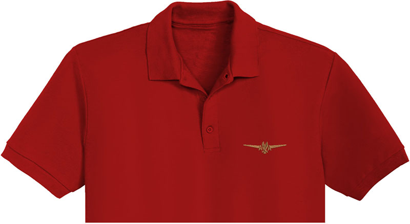 A Bird A Embroidery logo for Polo Shirt.