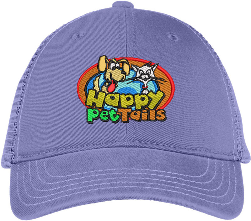 Happy Pet Tails Embroidery logo for Cap.