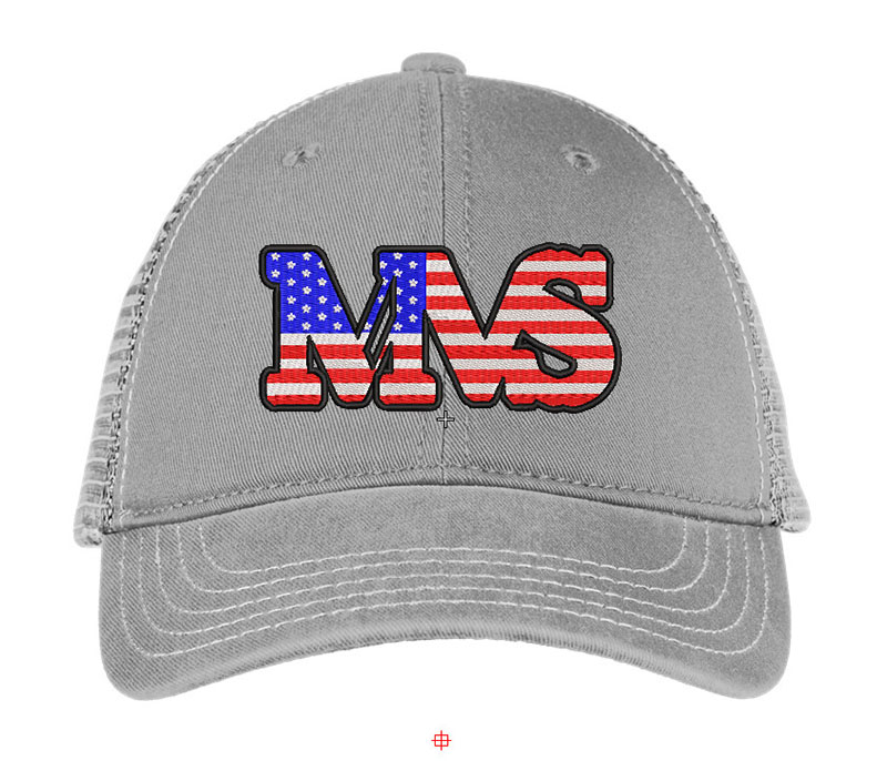 MVS Flag Embroidery logo for Cap.