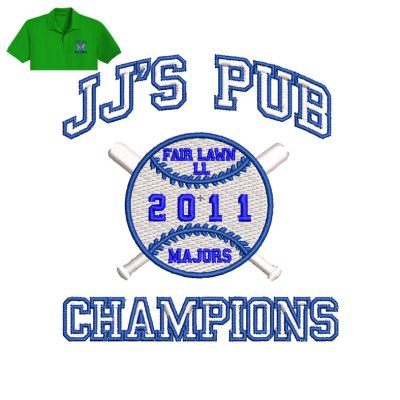 Majors Champions Embroidery logo for polo shirt.