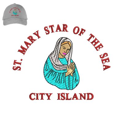 Mary Star Embroidery logo for Cap.