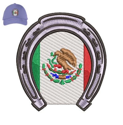 Mexico Flag Embroidery logo for Cap.