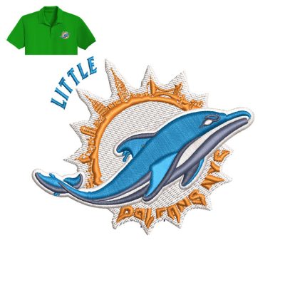 Miami Dolphin Embroidery logo for polo Shirt.