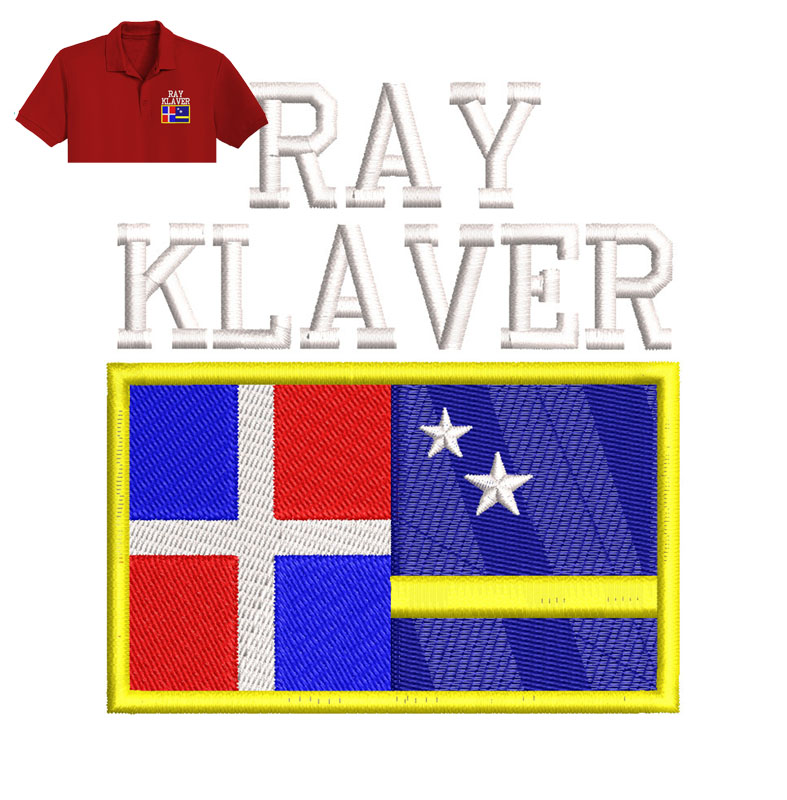 Ray Klaver Embroidery logo for Polo Shirt.