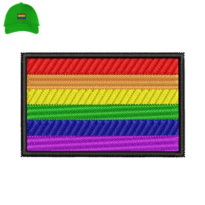 Regenboog Flag Embroidery logo for Cap.