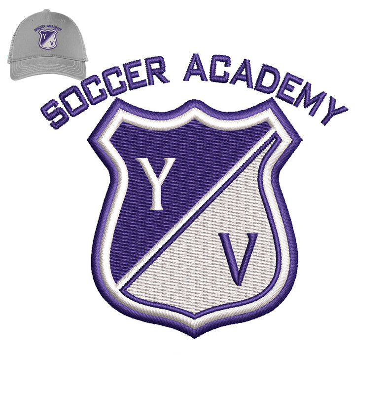 Soccer Academy Embroidery logo for Cap.