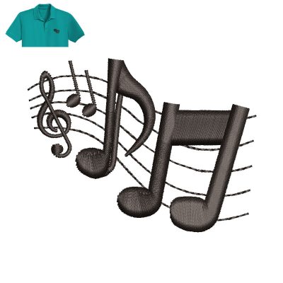 Song Lyrics Embroidery logo for Polo Shirt.