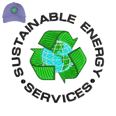 Sustainable Energy Embroidery logo for Cap.