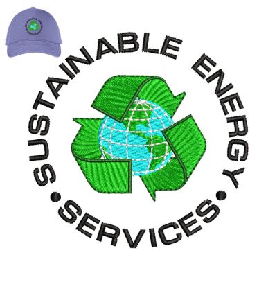 Sustainable Energy Embroidery logo for Cap.