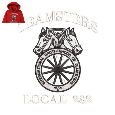 Teamsters Local Embroidery logo for Hoodie.