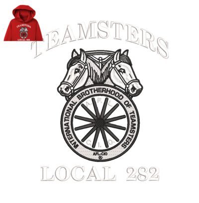 Teamsters Local Embroidery logo for Hoodie.