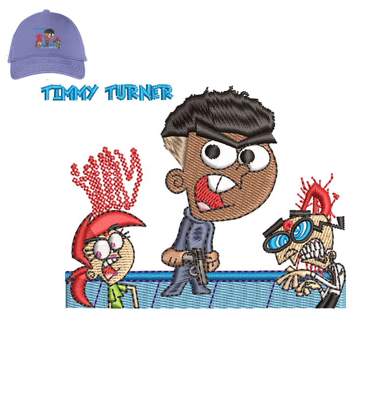 Timmy Turner Embroidery logo for Cap.