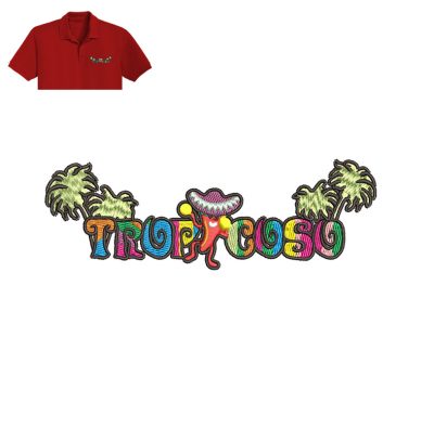 Tropicoso Embroidery logo for Polo Shirt.