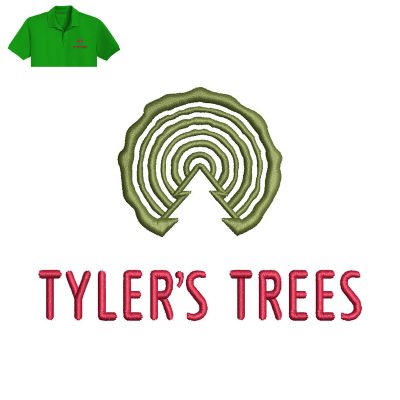 Tylers Trees Embroidery logo for Polo Shirt.