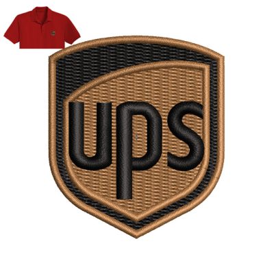 UPS Embroidery logo for polo shirt.