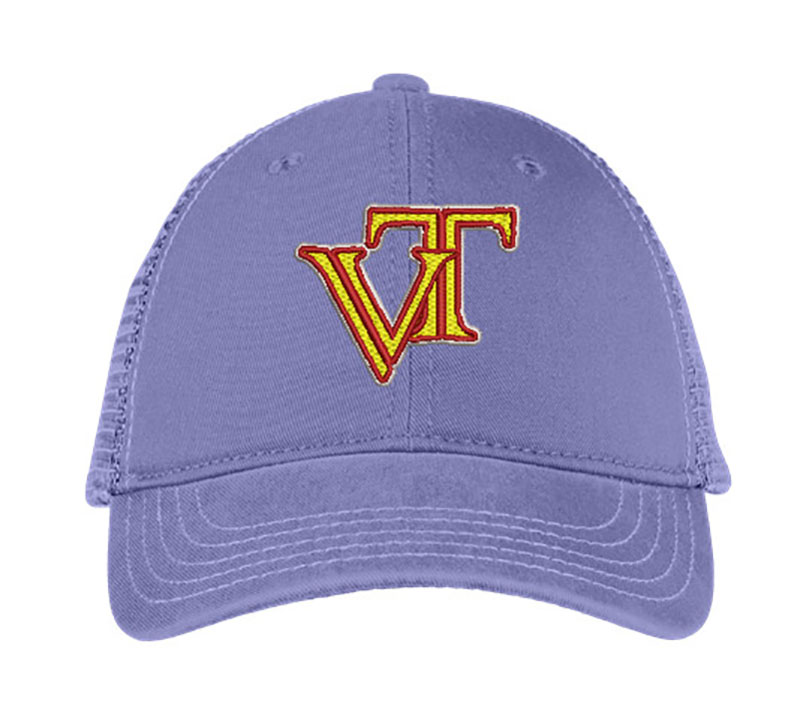 VT letter Embroidery logo for Cap.