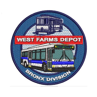 West Farms Depot company Embroidery logo for patch.