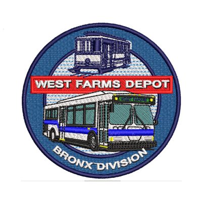 West Farms Depot company Embroidery logo for patch.